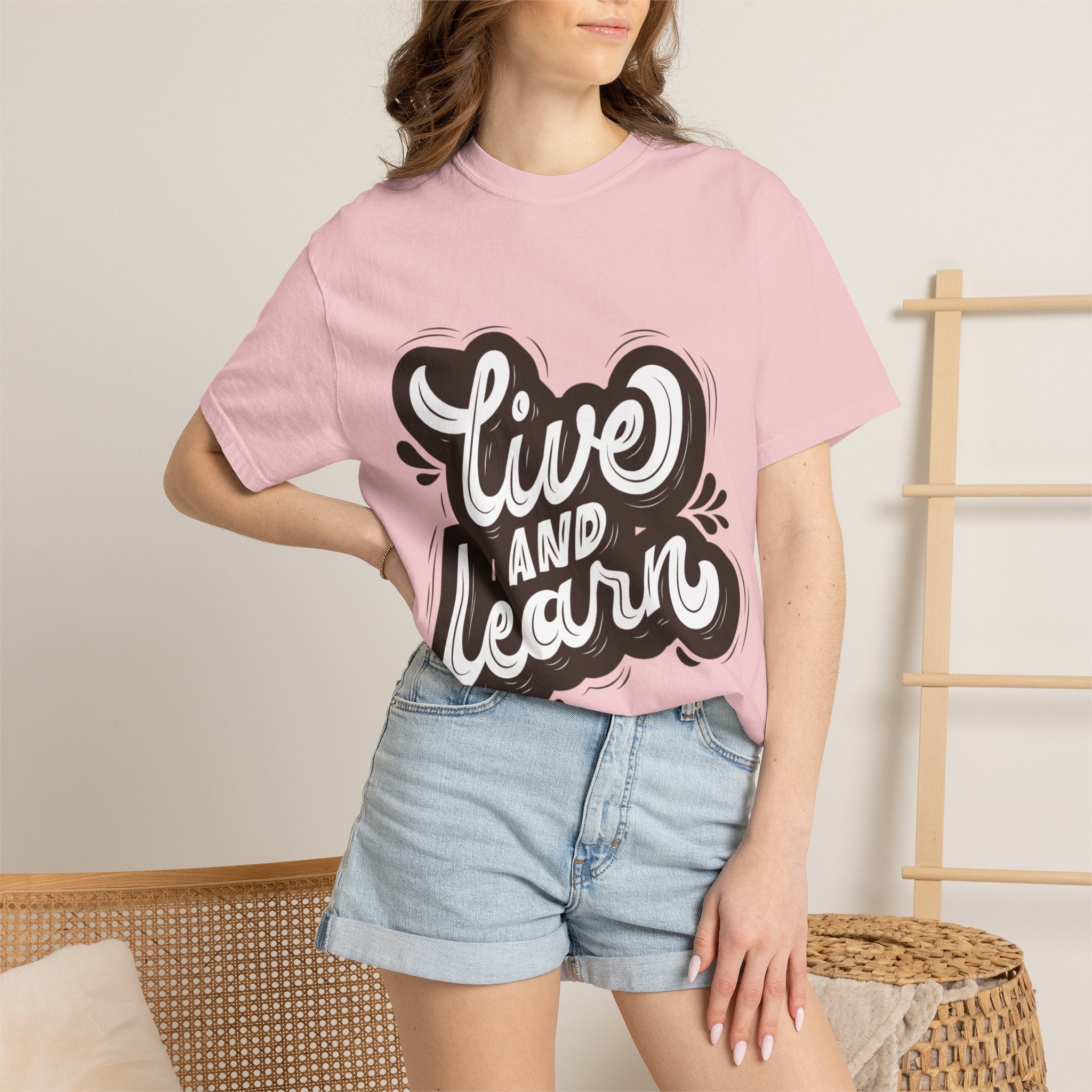 Live and Learn T-Shirt - Inspirational Script Graphic Tee